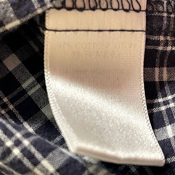 Caslon | Blue Plaid Off the Shoulder Ruffle Sleeve Top | Medium - Picture 6 of 7